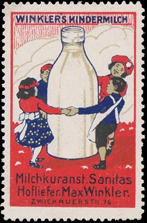 Seller image for Reklamemarke Winklers Kindermilch for sale by Veikkos