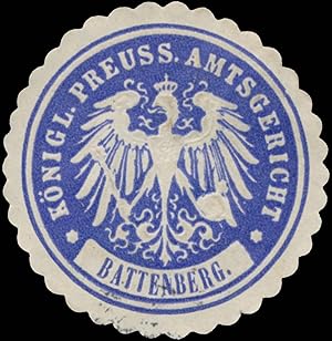 Seller image for Siegelmarke K.Pr. Amtsgericht Battenberg for sale by Veikkos