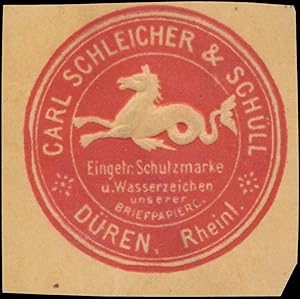 Bild des Verkufers fr Siegelmarke Carl Schleicher & Schll zum Verkauf von Veikkos