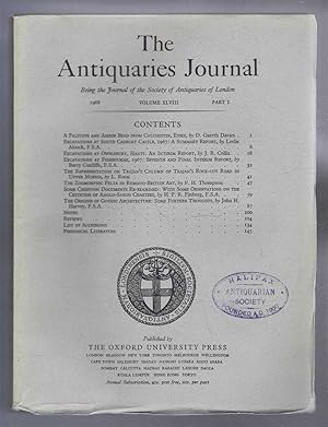Seller image for The Antiquaries Journal, Being the Journal of The Society of Antiquaries of London, Volume XLVIII, 1968, Part I for sale by Bailgate Books Ltd