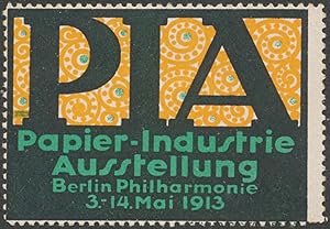 Image du vendeur pour Reklamemarke PIA Papier-Industrie Ausstellung mis en vente par Veikkos