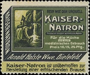 Seller image for Reklamemarke Kaiser Natron fr die Kche for sale by Veikkos