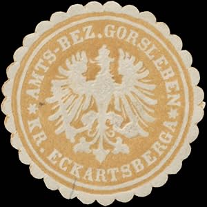 Seller image for Siegelmarke Amtsbezirk Gorsleben Kreis Eckartsberga for sale by Veikkos