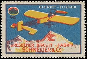 Reklamemarke Bleriot Flieger