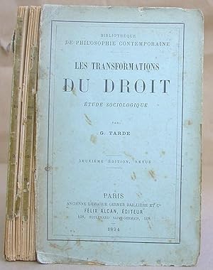 Immagine del venditore per Les Transformations Du Droit - Etude Sociologique. venduto da Eastleach Books