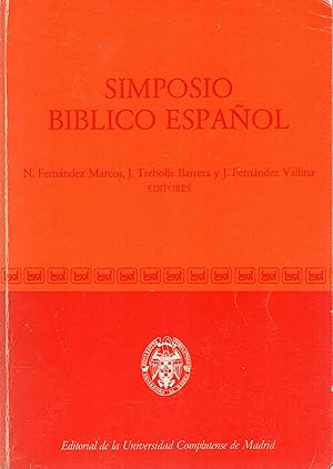 Imagen del vendedor de Simposio Biblico Espan?ol : (Salamanca, 1982) (Spanish Edition) a la venta por Pendleburys - the bookshop in the hills