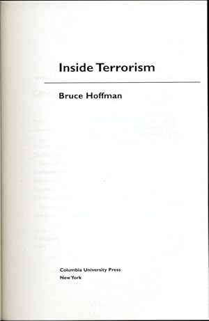 Seller image for Inside Terrorism for sale by Godley Books
