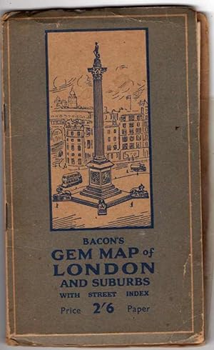 Bacon's Gem Map of London and Suburbs with Street Index