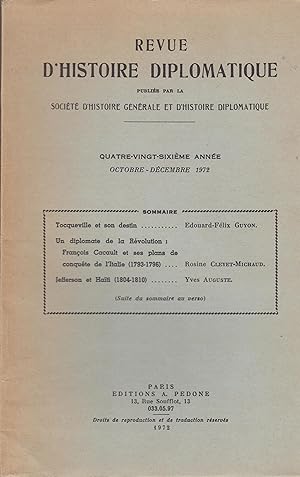 Seller image for Revue d'Histoire Diplomatique publie par la Socit d'Histoire Gnrale et d'Histoire Diplomatique - Quatre-vingt-sixime anne - Octobre-Dcembre 1972. for sale by PRISCA