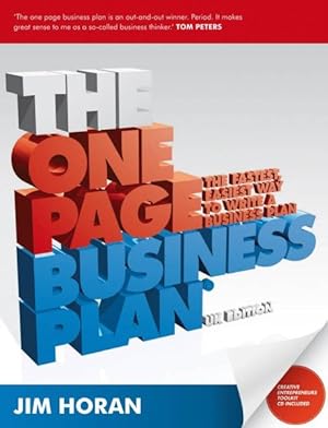 Image du vendeur pour One Page Business Plan : Start With a Vision, Build a Company!, UK Edition mis en vente par GreatBookPrices