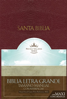 RVR 1960 Biblia Letra Granda Tamaño Manual con Referencias, borgoña imitación piel (Spanish Edition)