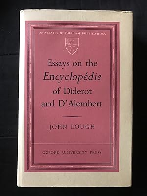 Imagen del vendedor de Essays on the Encyclopdie of Diderot and D Alambert a la venta por Symonds Rare Books Ltd