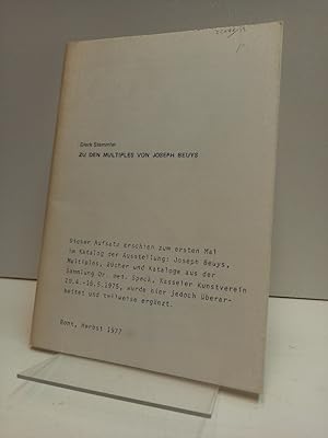 Seller image for Zu den Multiples von Joseph Beuys. [Ausstellungskatalog]. for sale by Antiquariat Langguth - lesenhilft