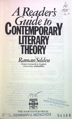 Imagen del vendedor de Reader's Guide to Contemporary Literary Theory. a la venta por books4less (Versandantiquariat Petra Gros GmbH & Co. KG)