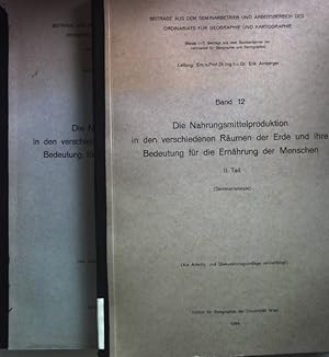 Bild des Verkufers fr Die Nahrungsmittelproduktion in den verschiedenen Rumen der Erde und ihre Bedeutung fr die Ernhrung der Menschen (2 Teile KOMPLETT) Beitrge aus dem Seminarbetrieb und Arbeitsbereich des Ordinariats fr Geographie und Kartographie Bd. 11/ 12; zum Verkauf von books4less (Versandantiquariat Petra Gros GmbH & Co. KG)