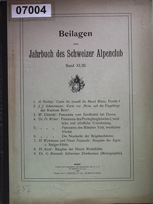 Beilagen zum Jahrbuch des Schweizer Alpenclub: BAND XLIII: Bossard, G. Schweizer Zinnkannen (+ 8 ...