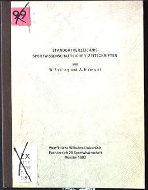 Imagen del vendedor de Standortverzeichnis Sportwissenschaftlicher Zeitschriften a la venta por books4less (Versandantiquariat Petra Gros GmbH & Co. KG)
