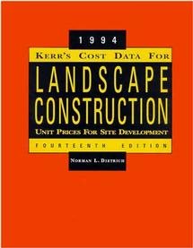 Immagine del venditore per Kerr's Cost Data for Landscape Construction 1994 : Unit Prices for Site Development venduto da GreatBookPrices