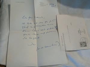Hugo Hartung ; Autograph - ein Brief nebst Kuvert ( 1967)