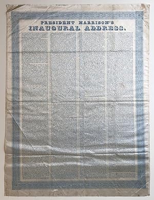 Unique Printing of William Henry Harrisons Deadly Inaugural Address on Silk