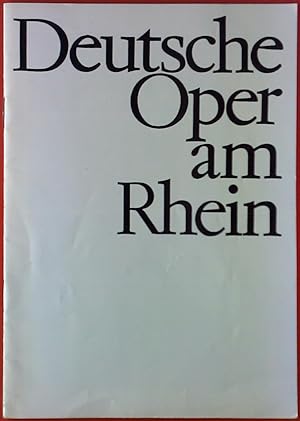 Bild des Verkufers fr Deutsche Oper am Rhein. Wiederaufnahmen Ballett. 1971/72 zum Verkauf von biblion2
