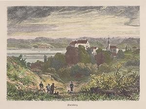 Orig. kolorierter Holzstich: Starnberg.