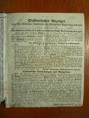 Oeffentlicher Anzeiger des Amtsblatts der königlichen Regierung zu Erfurt - Jahrgang 1864 - Beste...