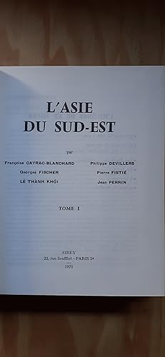 Imagen del vendedor de L ASIE DU SUD EST. a la venta por Librairie Sainte-Marie