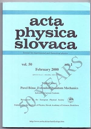 Acta Physica Slovaca, Vol. 50, no.1, February 2000. Journal for experimental and theoretical Phys...