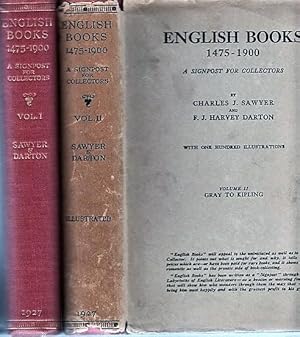 Bild des Verkufers fr ENGLISH BOOKS, 1475-1900: A Signpost for Collectors. Volume I: Caxton to Johnson; Volume II: Gray to Kipling zum Verkauf von R & A Petrilla, IOBA
