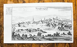 Imagen del vendedor de Kupferstich-Gesamtansicht von Bodenehr. Waldmnchen in der Oberen Pfaltz. a la venta por Antiquariat Thomas Rezek