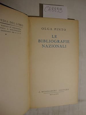 Seller image for Le bibliografia nazionali for sale by Studio Bibliografico Restivo Navarra
