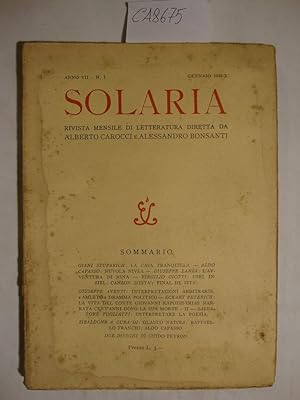 Solaria - Rivista mensile di letteratura (vari fascicoli)