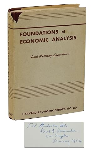 Image du vendeur pour Foundations of Economic Analysis mis en vente par Burnside Rare Books, ABAA
