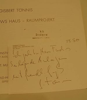 Seller image for Gisbert Tnnis : Papiernikows Haus - Raumprojekt Kunstverein Freiburg e.V., 7. August - 6. September 1987 ; Stdt. Museum Gelsenkirchen, April - Mai 1988 ; Leopold-Hoesch-Museum Dren, September - Oktober 1988 for sale by ralfs-buecherkiste