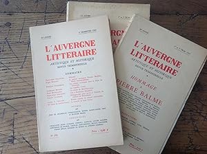 L'AUVERGNE LITTERAIRE. Revues ( 3 volumes )
