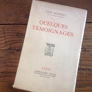 Quelques TEMOIGNAGES.