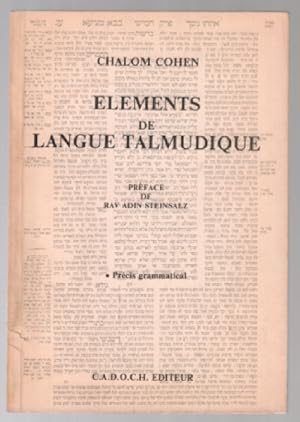 Éléments de langue talmudique