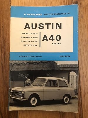 P. Olyslager Motor Manuals 27 Austin A40 Farina Mark I And II Saloons And Countryman Estate Car