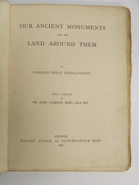 Imagen del vendedor de Our Ancient Monuments and the land around them . With a preface by Sir J. Lubbock a la venta por Kennys Bookstore