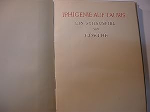 Bild des Verkufers fr Iphigenie auf Tauris , ein Schauspiel von Goethe . Elfter Drugulin - Druck, gedruckt in der Offizin Drugulin Leipzig zum Verkauf von Johann Peter Hebel Antiquariat