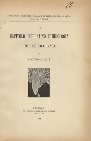 Seller image for Un capitolo fiorentino d'indologia del secolo XVII. for sale by Libreria Oreste Gozzini snc