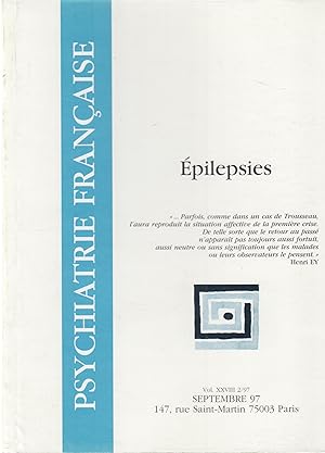 Bild des Verkufers fr Psychiatrie franaise - Vol. XXVIII - Septembre 1997 - pilepsie zum Verkauf von PRISCA