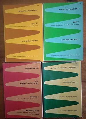 Seller image for THEORY OF FUNCTIONS PART 1 & PART 2 Together with Elements of the Theory of Functions and Problem Book in the Theory of Functions Vol. 1 for sale by M. & A. Simper Bookbinders & Booksellers