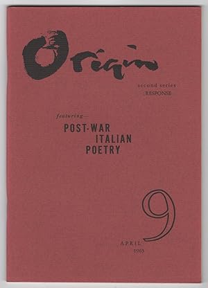 Bild des Verkufers fr Origin 9 (Second Series) (April 1963) - featuring Post-War Italian Poetry zum Verkauf von Philip Smith, Bookseller