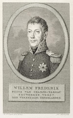 Bild des Verkufers fr Wilhelm Friedrich von Oranien-Nassau. Bildnis. Marcus. Willem Frederik Prins van Oranje-Nassau Souverein vorst der Vereenigde Nederlanden zum Verkauf von GALERIE HIMMEL