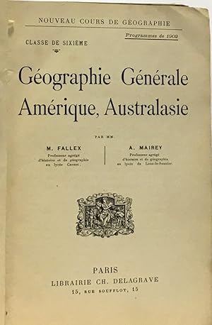 Imagen del vendedor de Gographie gnrale amrique australasie a la venta por crealivres