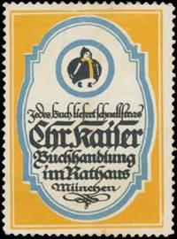 Seller image for Reklamemarke Buchhandlung im Rathaus for sale by Veikkos