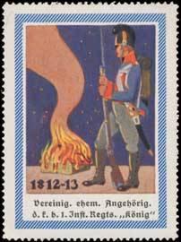 Imagen del vendedor de Reklamemarke 1. Infanterie Regiment Knig a la venta por Veikkos