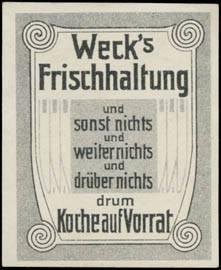 Seller image for Reklamemarke Wecks Frischhaltung for sale by Veikkos